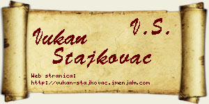 Vukan Stajkovac vizit kartica